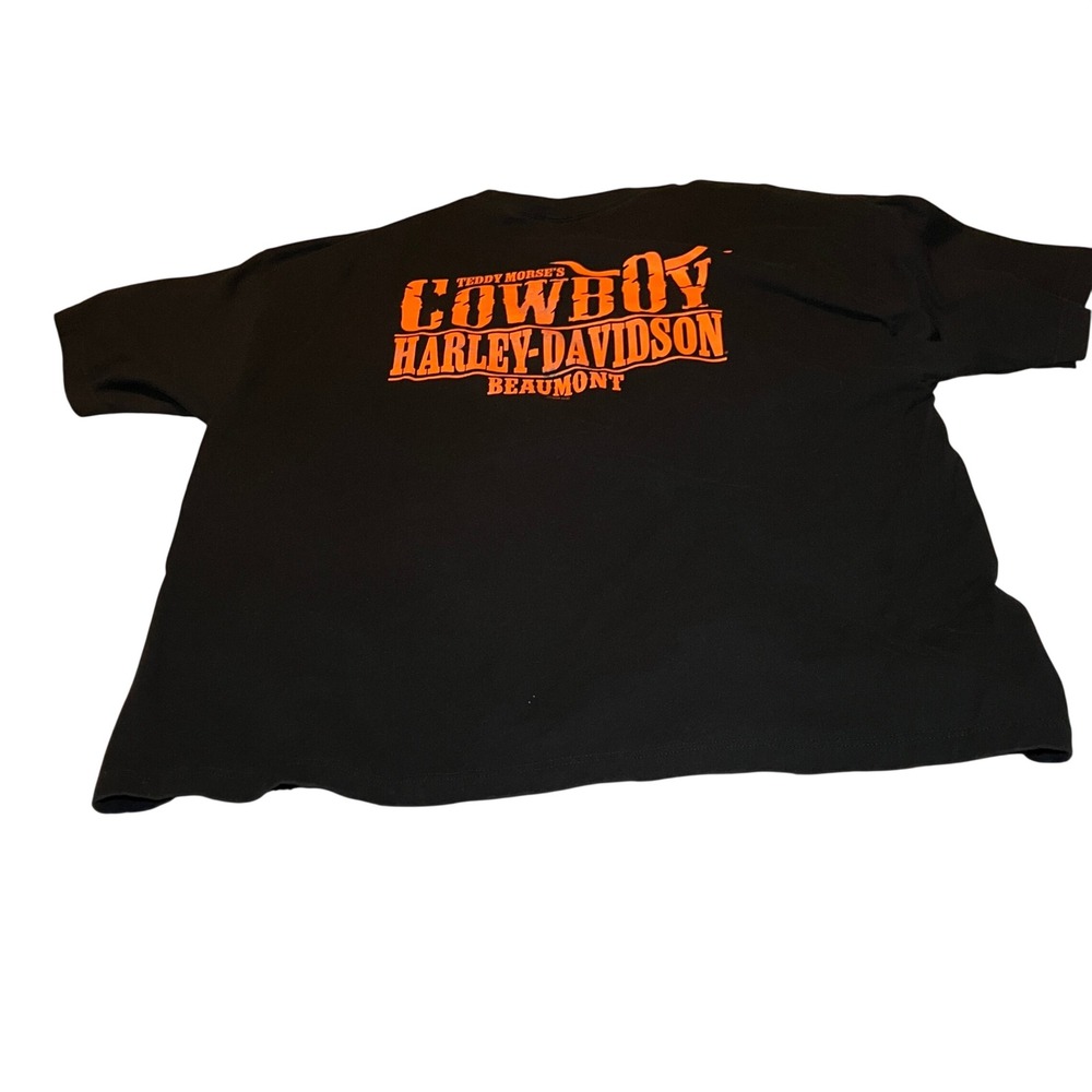 Harley-Davidson T-Shirt Mens 2XL Black Spark Plug Skull Beaumont TX - Picture 4 of 6